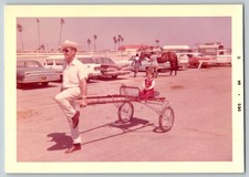Vintage Dec 1964 Photo Harness Racing Driver Sulky Horse Cart Del Mar Track picture