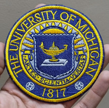 The University Of Michigan Logo Iron On Patch - Sew Patch - Embroidered Patch picture