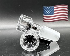 1x 14mm BLACK Glass SNOWFLAKE SCREEN Slide BOWL Male for Glass Water Pipe Bong picture