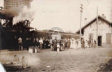 Railroad Station, Imlay City MI Michigan 1909 RPPC Photo Postcard COPY picture