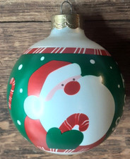 Vintage 1990s American Drug Happy Santa Christmas Ornament With Original Box picture