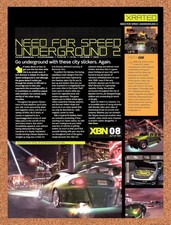 2004 Need For Speed Underground 2 Xbox Original Advertisement / Retro Promo vr1 picture