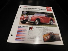 1948-1949 Triumph 2000 Roadster Spec Sheet Brochure Photo Poster picture