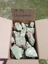 Lot of Natural Rough Chrysoprase Specimens Crystal Healing. Over 1.5 Lbs R6 picture