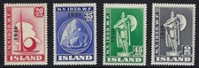 Iceland, Scott #232-234, N.Y. World's Fair, 1940 Ovpts., Blocks of 4, Mint, N.H. picture