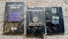 Epic Games Unreal and Staff Pin Set - Official Epic Games Employee Exlusive RARE picture