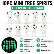 Ghibli Kodama Tree Spirit Princess Mononoke Mini Action Figure Glow in Dark 10pc picture