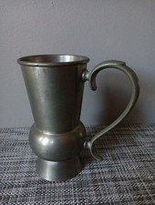 Vtg Scottish Thistle Measure Pewter Mug 1864 picture