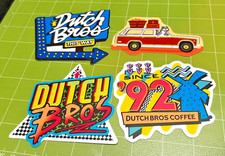 Rare Vintage Dutch Bros - Set of 4  Reproduction Stickers picture