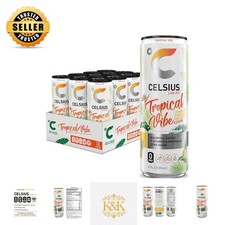Refreshing Sparkling Tropical Energy Drink - 200mg Caffeine, , Pack of 12 picture