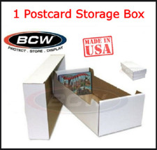 BCW Postcard Storage Box For 700 Postcards/ 150 Toploaders Long Term Cardboard picture