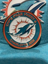 Miami Dolphins Challenge Coin TPP 2 Inch  Metal front and back Phan Phest 6  picture
