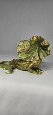 Rucinni Frill Neck Lizard Jeweled Trinket Box w/ SWAROVSKI Crystals Magnetic Lid picture