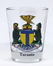 TORONTO CANADA COAT OF ARMS SHOT GLASS SHOTGLASS picture