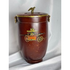 Vintage Loyal Papeete Leather Ice Bucket Reproduction of Fire Bucket 18