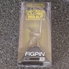 FiGPiN Star Wars The Clone Wars Yoda Enamel Pin #998 Sci-Fi Horror picture