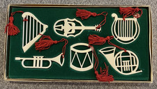 Vintage Lenox Musical Instruments Christmas Ornaments - with Original Box picture