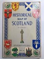 Vintage L.G. Bullock Historical Map of Scotland 39x26 Bartholomew Edinburgh picture