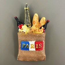 France Paris Baguette Food Tourist Souvenir 3D Resin Refrigerator Fridge Magnet picture