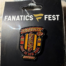 Fanatics Fest New York City Sport Pinback Button Collector Pin on Card picture