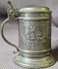 Vintage German Miniature Pewter Stein with Hinged Lid Rheinzinn 93% picture