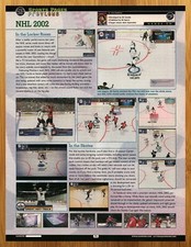 2001 NHL 2002 Playstation 2 PS2 PREVIEW Vintage Print Ad/Poster Hockey Game Art picture