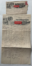 1896 Billhead w/ Envelope Postal Cover Baltimore MD John Birkmeyer Confectionary picture