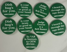 9 Computerworld Computer Humor Computer Dialogue PC Humor 7 - 2.25” Pinbacks picture