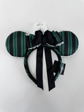 NEW Disney Parks 2025 Haunted Mansion Ghost Host Green & Black Ears Headband picture