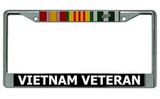 Vietnam Veteran Chrome License Plate Frame picture