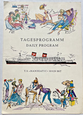 Hamburg Atlantic Line T.S. HANSEATIC Ocean Liner May 1964 Passenger Program 4F picture