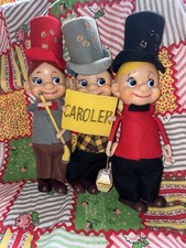 A Set of Three Vintage TKR (Takara Trading Co) Fancy Japan Caroler Dolls Vtg 50s picture