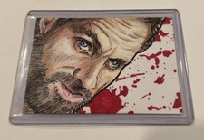 2013 Walking Dead original ACEO Sketch Card By Clay Sayre - Signed by Artist picture