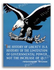 1940s “The History of Liberty” WWII Historic Quote War Poster - 18x24 picture