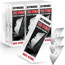 100-Pack-Utility-Knife-Blades, SK5 Steel Box Cutter Blades, 100-Pack, Silver  picture
