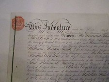 1883 LAST WILL & TESTAMENT DOCUMENT - VINTAGE STAMP - 4 PAGES - 15