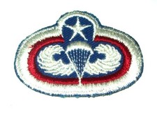 ORIGINAL 1950's GERMAN MADE 11th AIRBORNE DIVISION HQ SENIOR JUMP WINGS OVAL picture