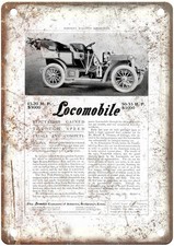 1906 Locomobile Vintage Automobile Ad Retro Look Metal Sign AM8461 picture