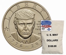 2026 SEMIQUINCENTENNIAL President Donald J.Trump $1 coin bag $100 SEALED IN HAND picture