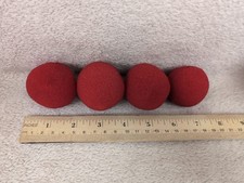 Four RED SUPER SOFT 2 Inch SPONGE BALLS - Magic Trick picture