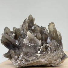 4.5LB Natural Smokey Quartz Cluster Mineral Specimen Crystal Healing Point Decor picture