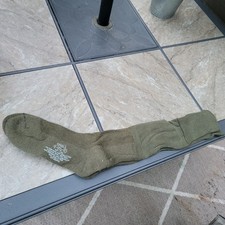 Pair VINTAGE ARMY Military Green SOCKS Nos 1980 1981 Era Small Size 9 9.5 10  picture