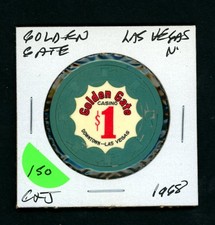 Vintage $1.00 Golden Gate Las Vegas,  Nevada Casino Chip picture