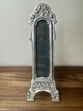 VTG 1988 Smithsonian Art Nouveau Pewter Picture Frame Tall Narrow Velvet Back picture