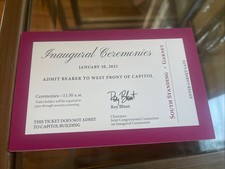 2021 Joe Biden Kamala Harris Inauguration Ticket Standing Garnet picture