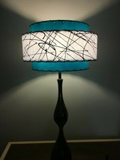 Mid Century Vintage Style 3 Tier Fiberglass Lamp Shade Modern Atomic Retro TB3 picture