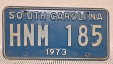 Vintage Original 1973 South Carolina License Plate (HNM 185)  picture