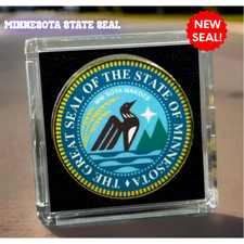 Great State of MINNESOTA 👉NEW STATE SEAL👈 Collectible Challenge Coin W CASE picture