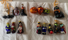 Lot 14 Old World Christmas Dept 56 Glass Halloween Ornaments + PB Kids Runner picture