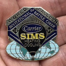 1996 Carrier Sims Heating Pin World Hot Air Balloon Invitational Battle Creek MI picture